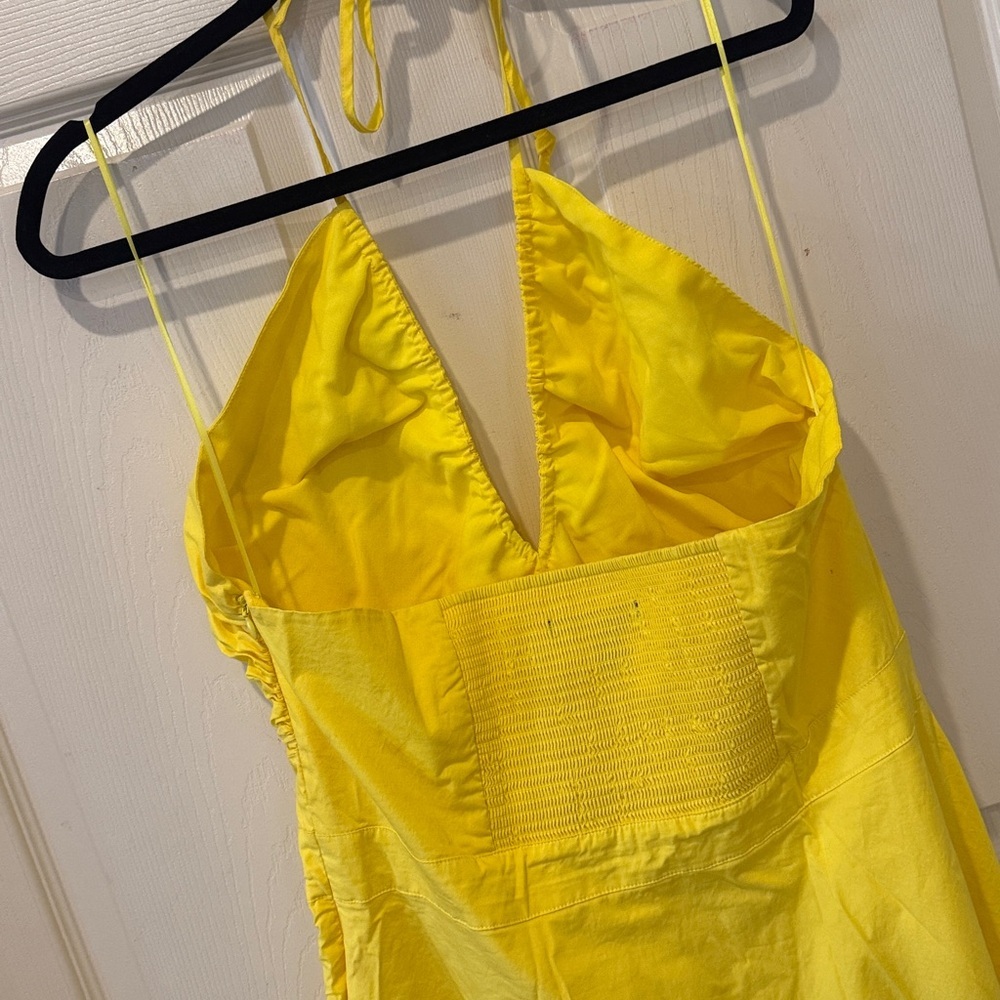 Prabal Gurung for JC Penny yellow tiered halter maxi dress, size 18 - Picture 9 of 10